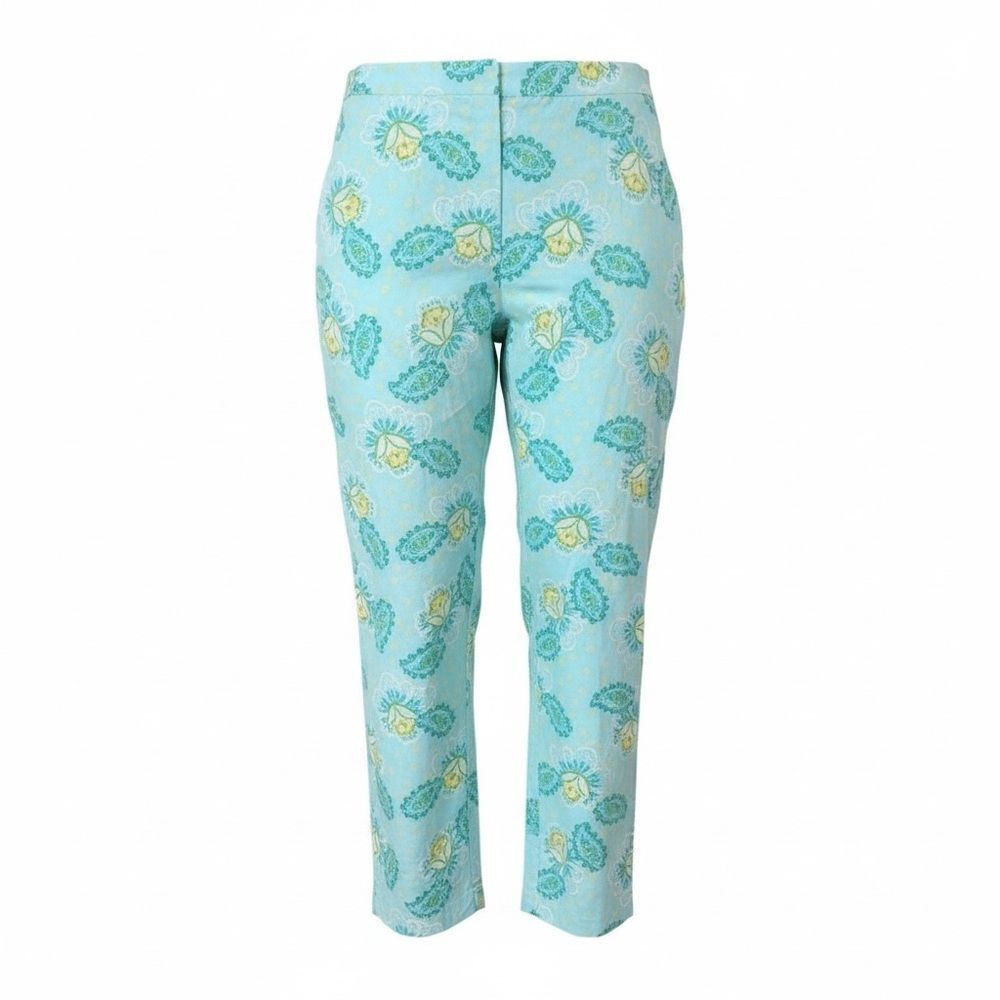 David Brooks Cotton Blend Paisley Pants‎